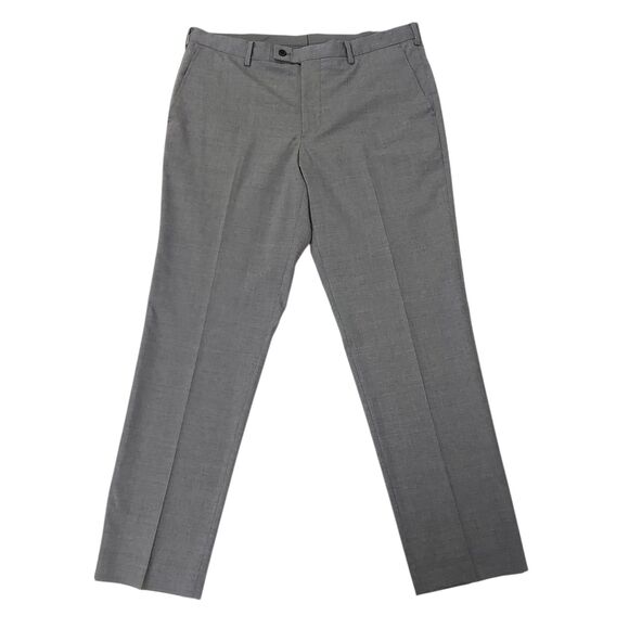 Uniqlo Pants Mens 36x31 Gray Premium Wool Flat Front Straight Leg Super 110's - Picture 1 of 11